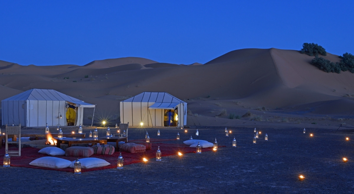 private overnight desert camping dubai
